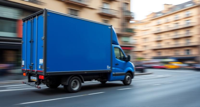 Repartidor de Peak Swift navegando el tráfico de Madrid